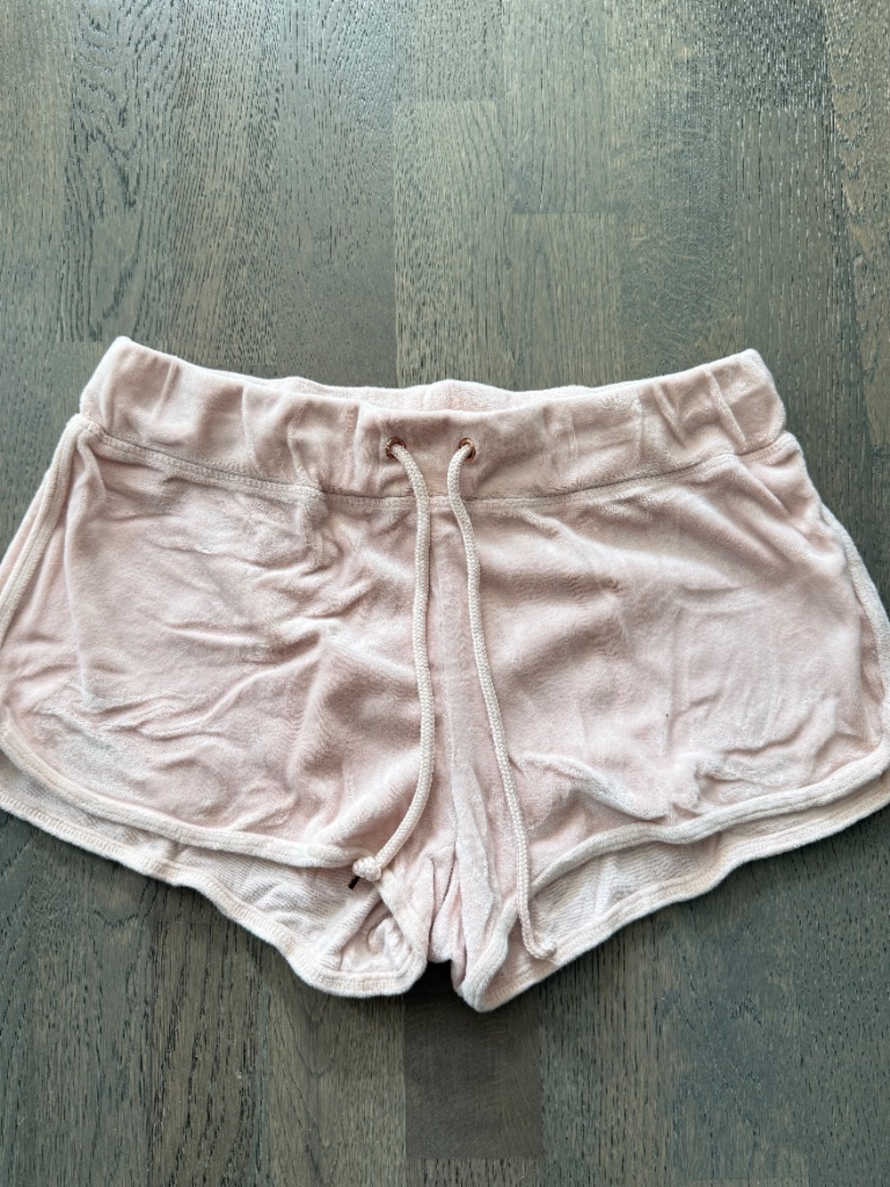 Pink Velour Drawstring Lounge Shorts Size S Matchin Sweater Avail. Juicy Couture - Picture 3 of 8
